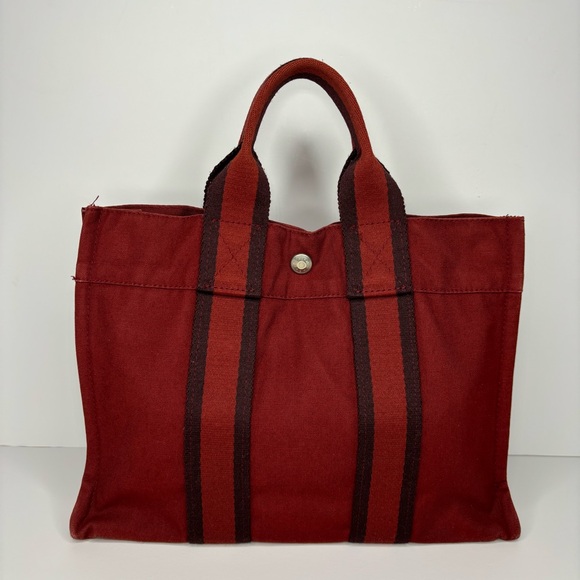 Low Start$5🔥Hermes Mini Canvas Fourre Tout PM Tote - Picture 4 of 14